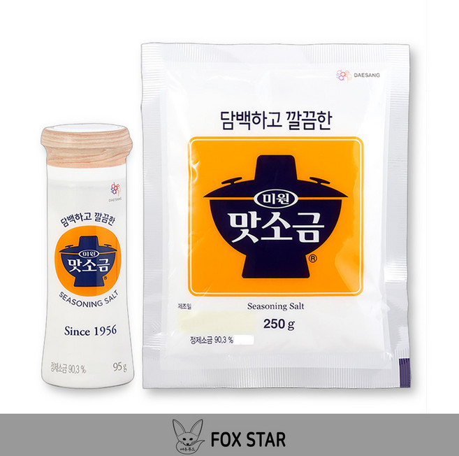청정원 미원 맛소금 95g(용기형) + 250g(봉지형), 1개, 345g