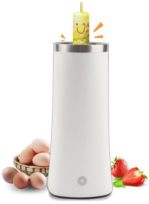 자동 상승 오믈렛 소시지 베이커 아침 식사 만들기 기계 핫도그 그릴 붙지 않는 코팅 미니 에그 롤 메이커 110V 220V, White