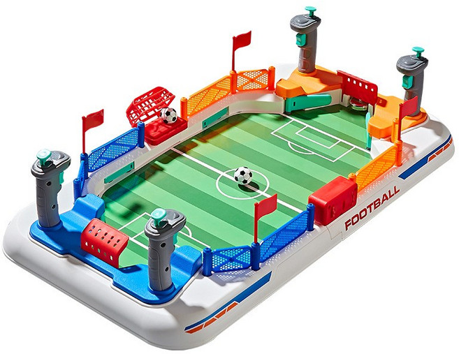 장난감 테이블 게임 축구 보드 사커 게임기 보드게임 2인경기 완구 가족모임 미니 월드컵 스포츠 어린이 크리스마스 선물 생일 선물, 테이블 축구 게임기, 혼합색상, 1개
