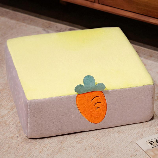 위크앤픽 유아키높이방석 엉덩이방석 푹신한쿠션, 40x40x15cm, 1개, 스퀘어 캐롯