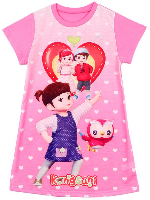 여아 잠옷 실내복 원피스 콩순이원피스_콩야