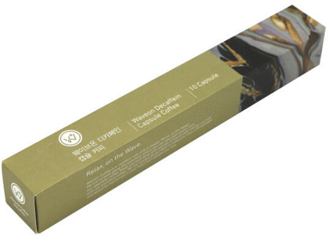 웨이브온커피 웨이브온 디카페인 캡슐 커피, 10개입, 1개, 5.2g