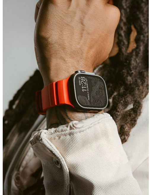 AppleWatch Ultra3 스트랩 플루오로엘라스토머 S11 스포츠 방수 watch10, Watch 4/5/6/SE 세대  44mm  적용 가능, 녹색  플루오로엘라스토머