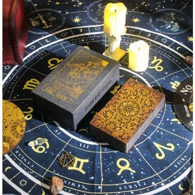 더풀타로 골드 유니버셜 웨이트 황금타로덱, 빈티지골드, 1개