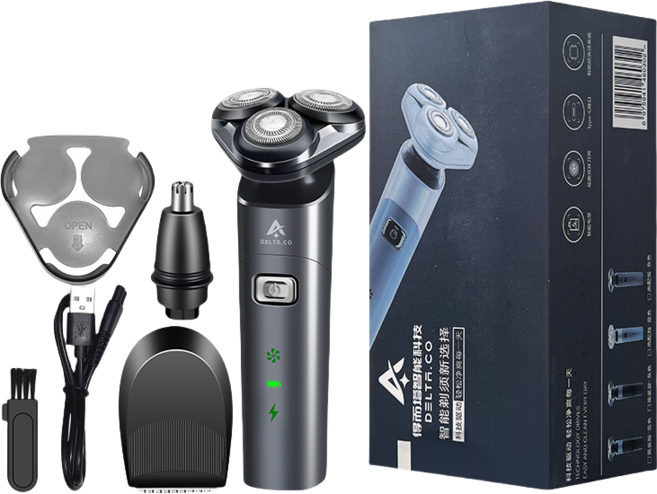 휴대용 전기면도기 3in1 전기면도기 이발기 코털제거기, H302  블랙
