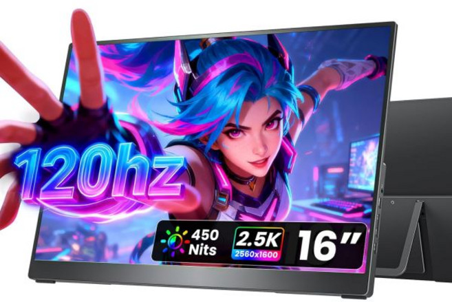 코코파 휴대용 모니터 15.6인치 4K UHD 60Hz 145 sRGB 여행용 USB-C HDMI 화면 포함 노트북 맥북 서피스 PC PS4/5 외장 디스플레이 킥스탠드 V, 16 Inch, 2.5K 110% sRGB