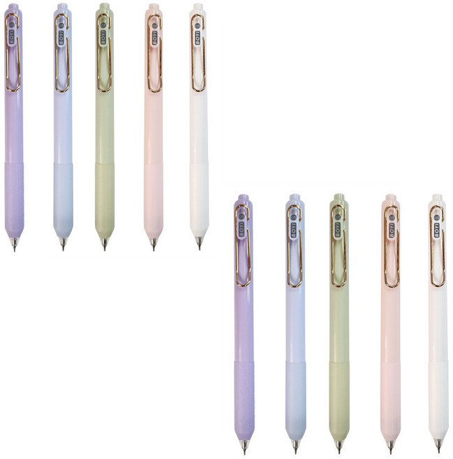 판다리아로 골드클립보이젤펜 0.5mm, 10개, 골고루