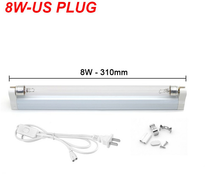 석영 램프 자외선 220V 110V 6W 8W T5 튜브 DEODOR, 9) 8W With US Plug  110V