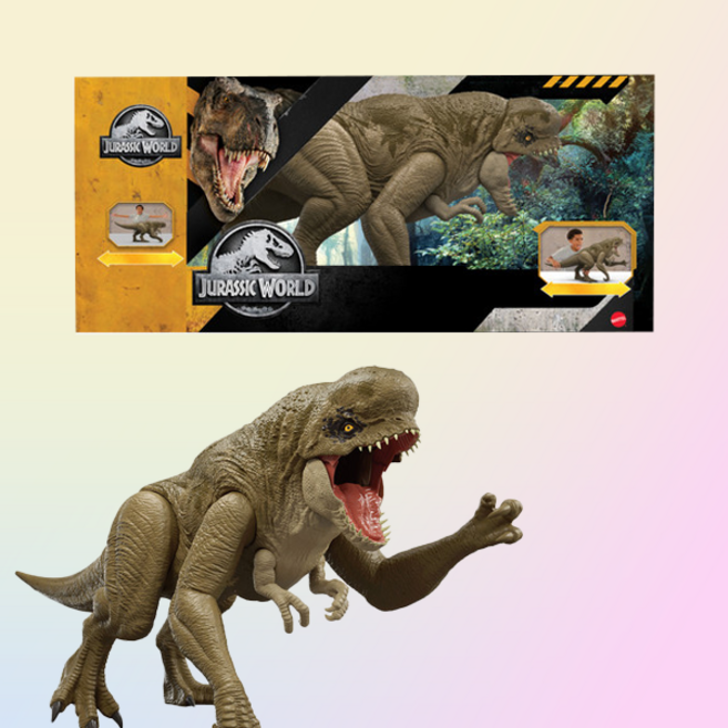 쥬라기월드 슈퍼 자이언트 D-Rex 대형 공룡 피규어 장난감 쥬라기월드, 1개