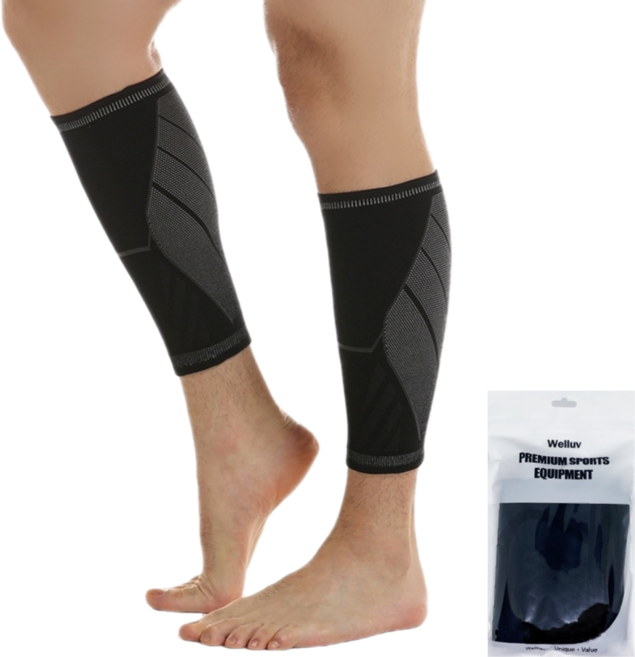 웰럽 프리미엄 고탄성 종아리 보호대 WL-1014 2p세트, 1세트