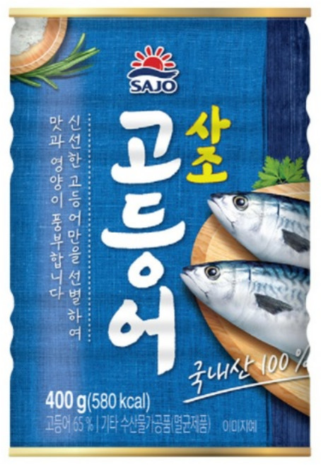 사조 고등어 통조림, 400g, 8개