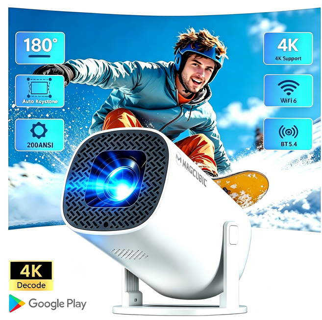 P30 Pro 휴대용 빔프로젝터 블루투스 5.0 고화질 가정용 미니 프로젝터 간편 설치 홈시네마, P30-Pro