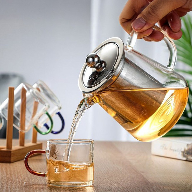 티포트 올트 티메이커 차도구 가정용, 투명, 750ml