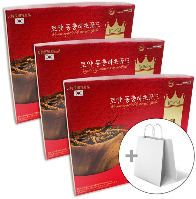 GS-Well 로얄동충하초골드 상황버섯 천궁 당귀 추출액, 20회분, 3세트, 400ml