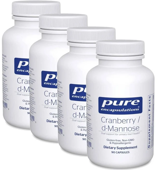 퓨어인캡슐레이션 크랜베리 ​​디마노스 디만노스 캡슐 Pure Encapsulations Cranberry D-Mannose, 90정, 4개 - 쿠팡