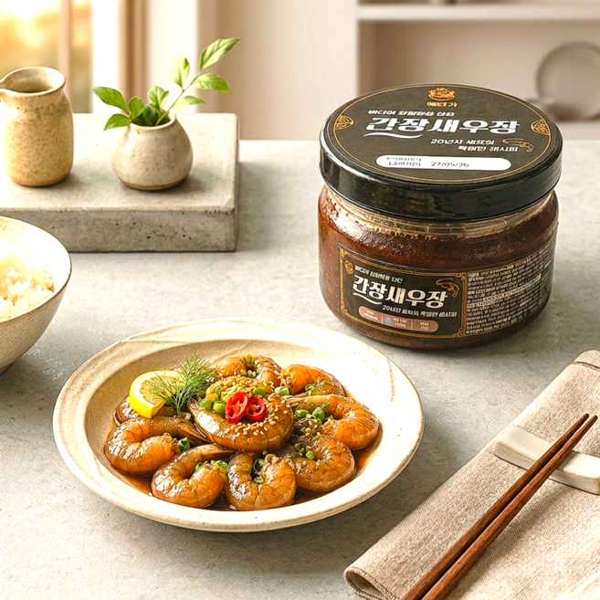 해담가 간장 새우장 순살 깐새우장, 2개, 350g