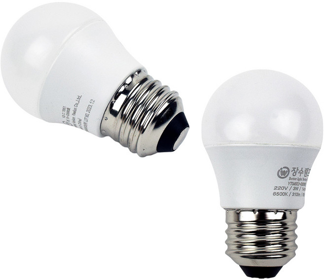 덕몰 주황색빛 3W 3와트 LED 전구 다마 2.6CM 소켓, 선택01 주황색빛, 1개