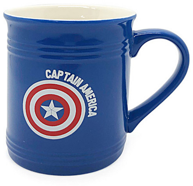 마블 하우스 머그컵 / 캡틴아메리카 / 375ml, 1개, 블루