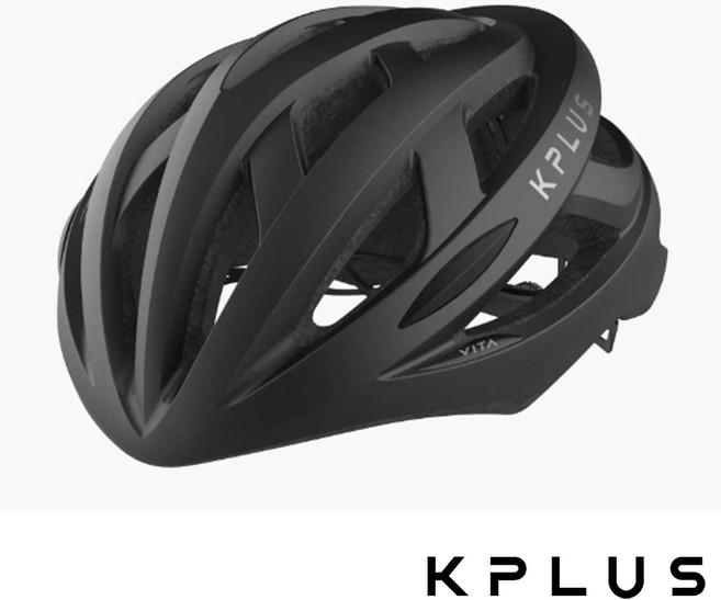 KPLUS VITA 單車安全帽 亞洲頭型 舒適經典款, 消光黑,M(56-59cm), 1個
