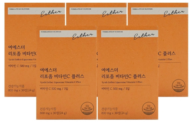 기타 여에스더 닥터에스더 리포좀 비타민C 플러스 800mg x 30정 5박스, 5개