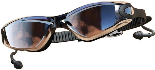 고선명 렌즈 나노 코팅 이중 방무 지문 방지 자외선 차단 피부감 없는 편안한 핏 남녀 공용 수경, 1개, 블랙