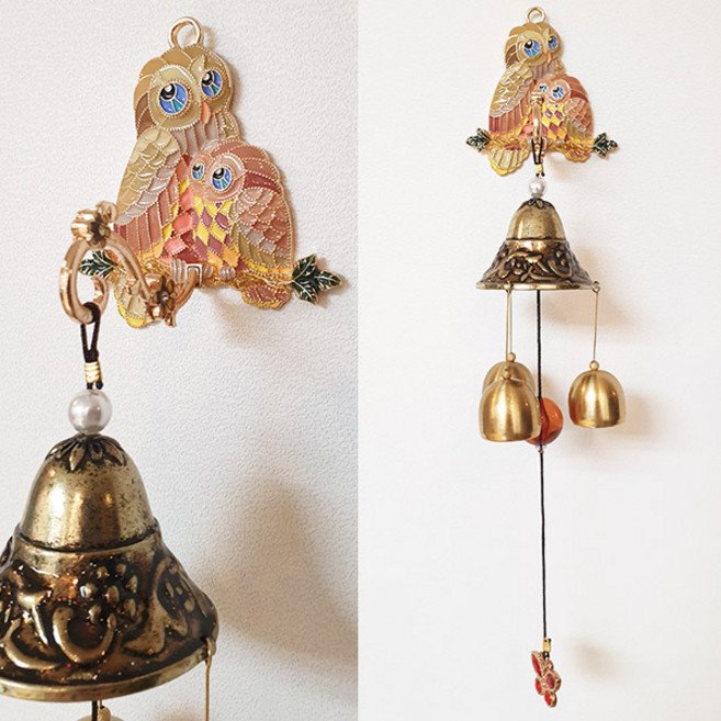 마리데코 컬러블록 부엉이 문종 (골드)