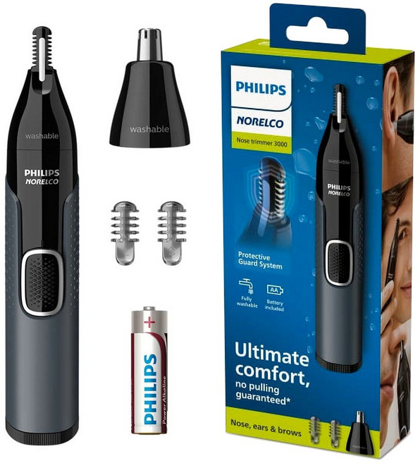 필립스 NT3600 2헤드 코털정리 건전지식 방수, 1개