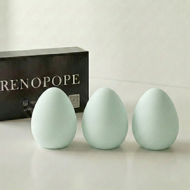 레노포프 에그 규조토 3p 실내 냉장고 옷장 냄새먹는 탈취제 달걀 방향제 제습제, 그린 3p, 100ml