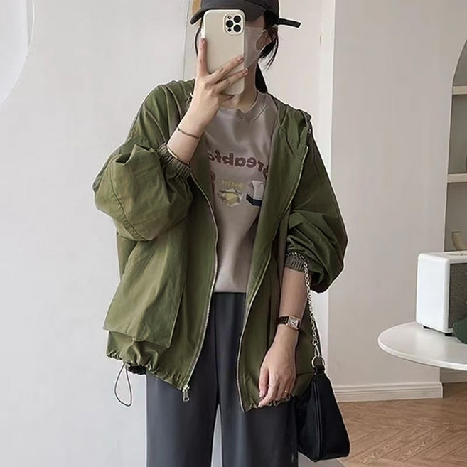 루스리더 여성 후드 집업 점퍼 캐주얼 바람막이 M261