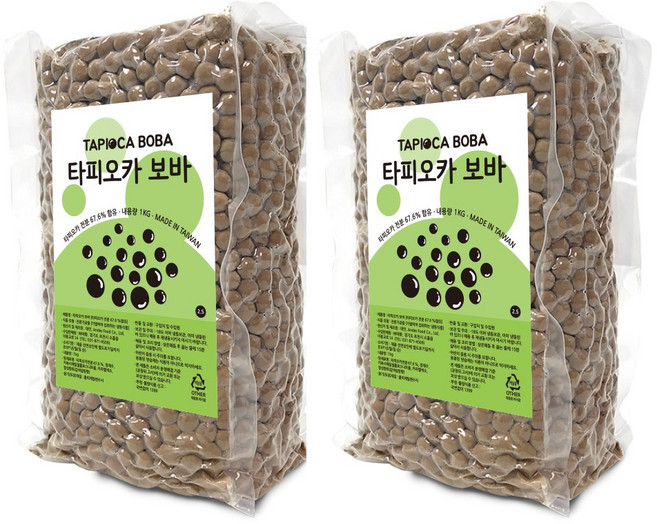 대만 타피오카펄 보바 2.5 1kg 2개 세트, 2개입, 1개