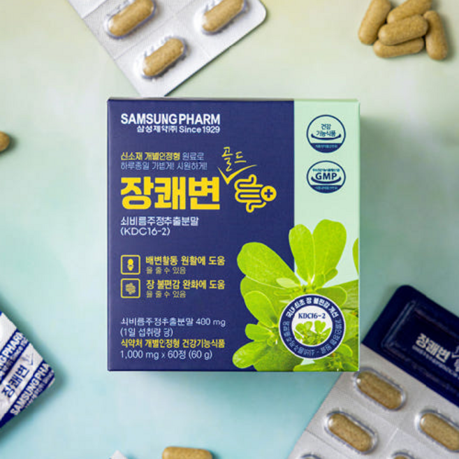 [삼성제약 장쾌변 골드] 프리미엄 장쾌환, 3개, 60정