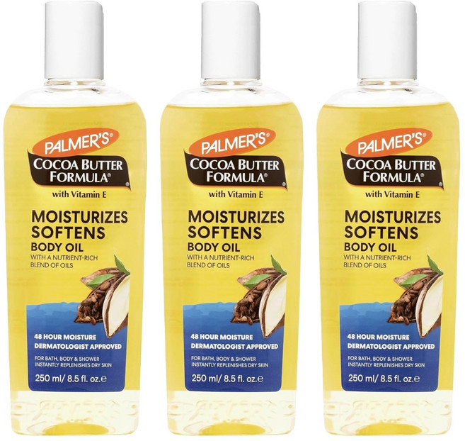 PALMER'S 帕瑪氏 可可脂維生素E保濕護膚油, 3瓶, 250ml