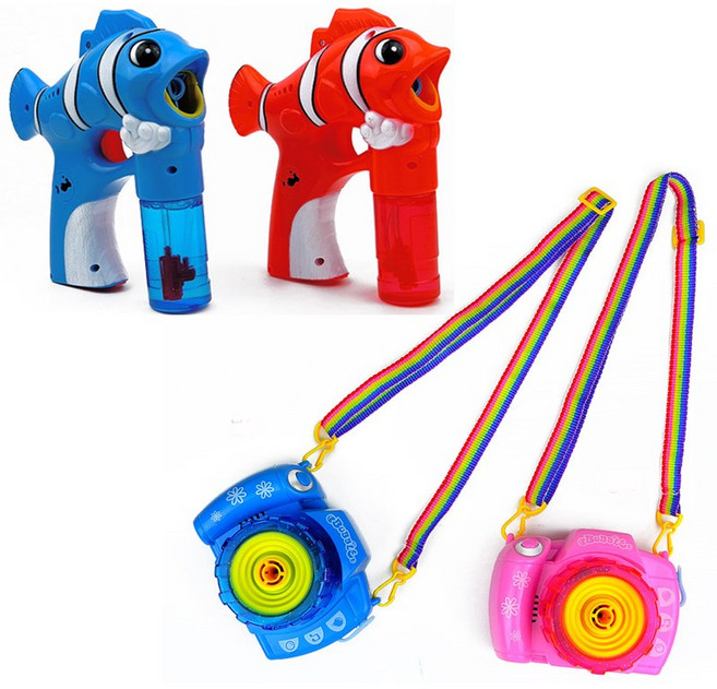 비누방울 자동버블건 비눗방울 액 버블스틱 버블봉 유아 장난감 놀이, 피쉬버블건-블루, 1개