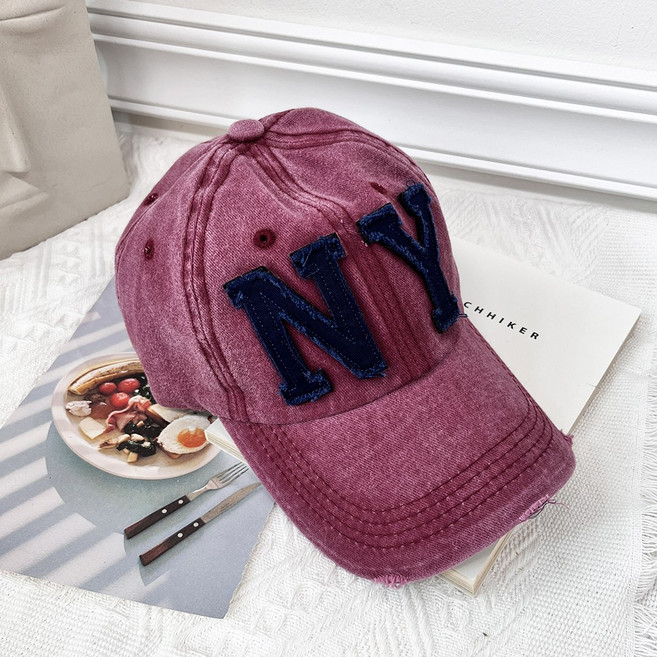 미다미 뉴욕 패치 데미지 빈티지 워싱 남녀공용 볼캡 (7컬러)