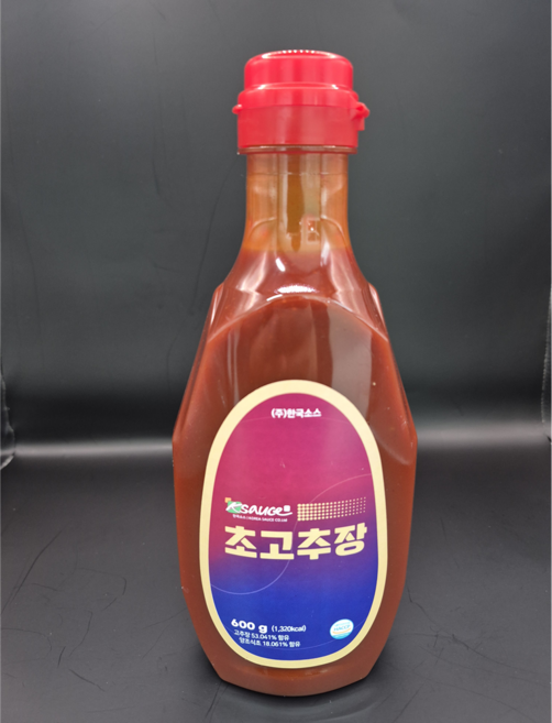 한국소스 초장(소스인) 600g 새콤달콤 맛있는 초고추장 마트용 포장용 배달용, 1개, 480ml