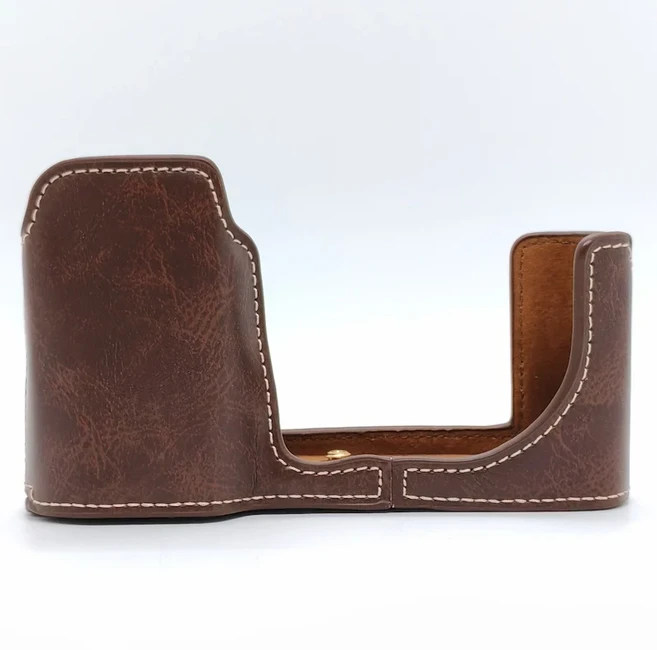 라이카 호환 T 타입 701 하프 세트 커버용 PU 가죽 카메라 케이스, 02 coffee