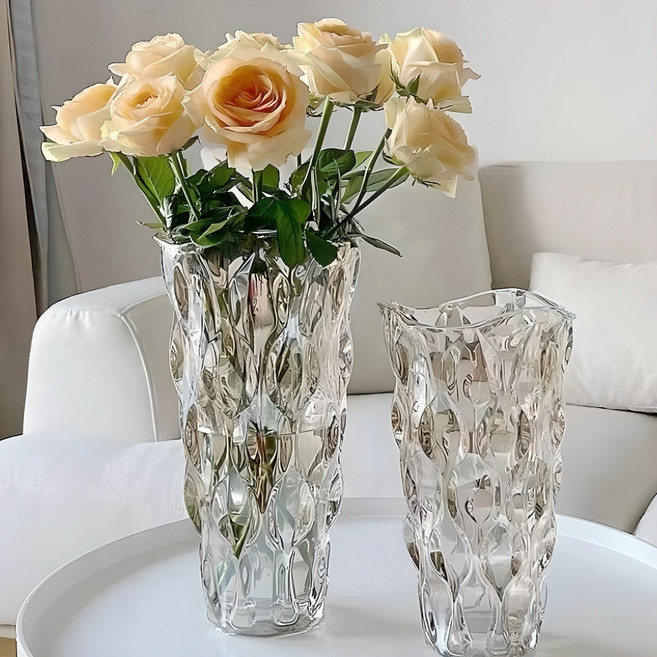 마벨인홈 아트 크리스탈 인테리어 유리화병, 투명