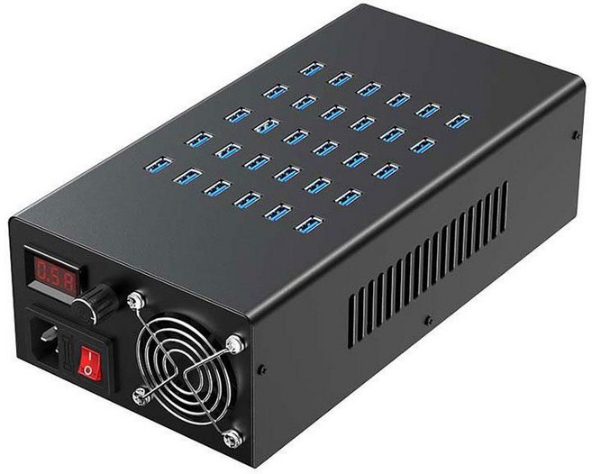 usb 멀티충전기 20포트 멀티 고속 디지털 충전기 회사용 대용량 철제 고속충전기 업소용, 1개, 6. 60구 400W 업그레이드 세트