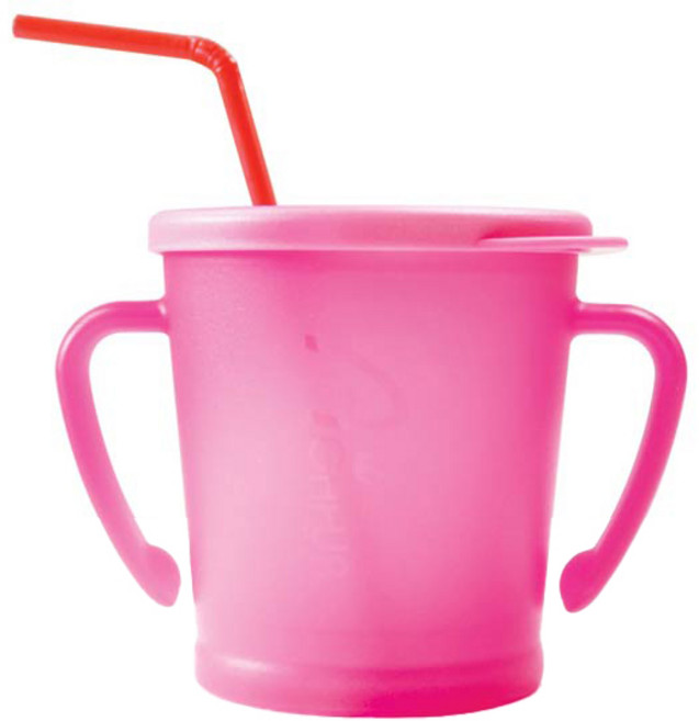 아가프라 매직빨대컵+패킹2p 흘림방지 간편세척 아기 물통 유아 어린이집, 핫핑크+패킹2p, 1개, 300ml