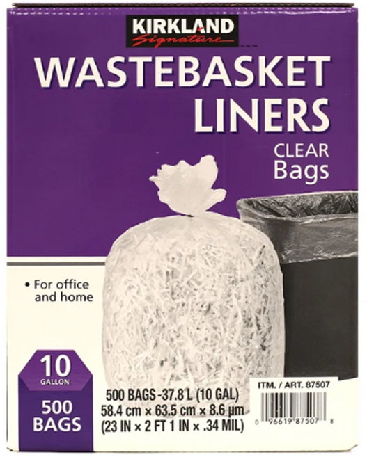 커클랜드 쓰레기통 비닐봉투 37.8L 500매, 1개
