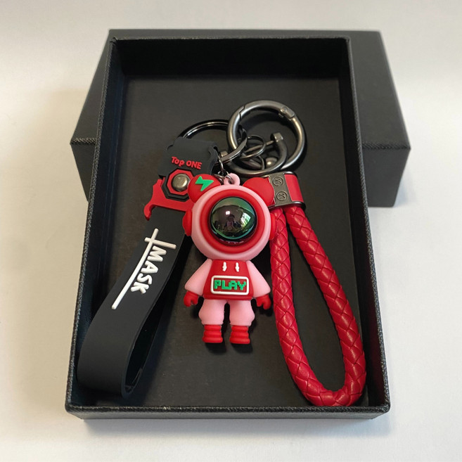 피앤도제 우주 곰돌이 자동차 키링, 핑크, 1개