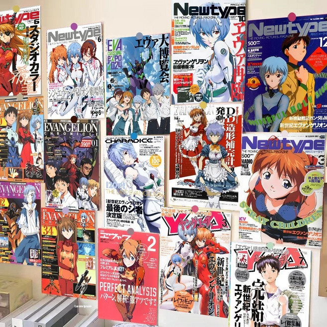 eva 신세기 에반게리온 포스터 30pcs (원형스티커 증정), a