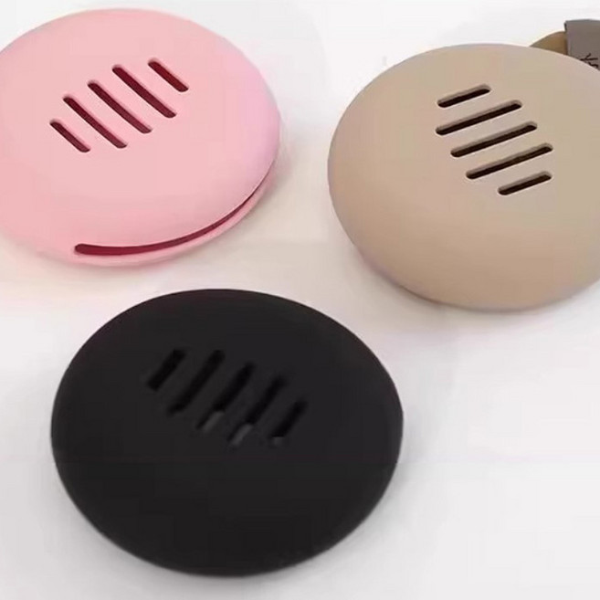 안나네 퍼프 케이스 묶음 통풍 실리콘 메이크업 퍼프 보관함 위생 케이스, 1세트, 3종