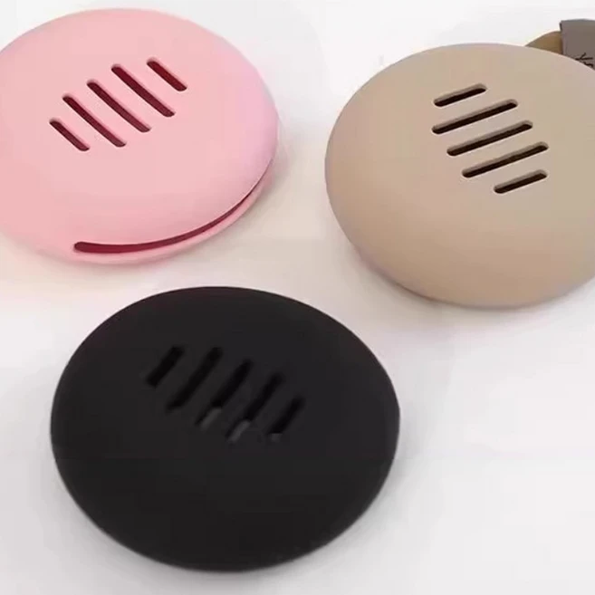 안나네 퍼프 케이스 묶음 통풍 실리콘 메이크업 퍼프 보관함 위생 케이스, 1세트, 3종 - 쿠팡