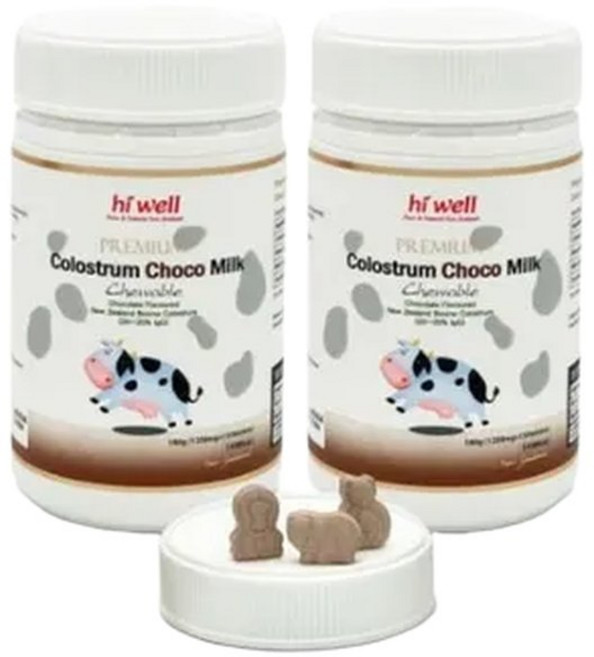 하이웰 초유 초코 츄어블 돌 아기 어린이 150정 X2, 2세트