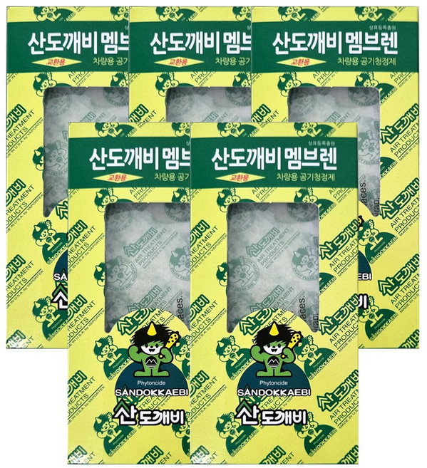 산도깨비 멤브렌 교환용 차량용 방향제 휘튼치드 6g X 5개