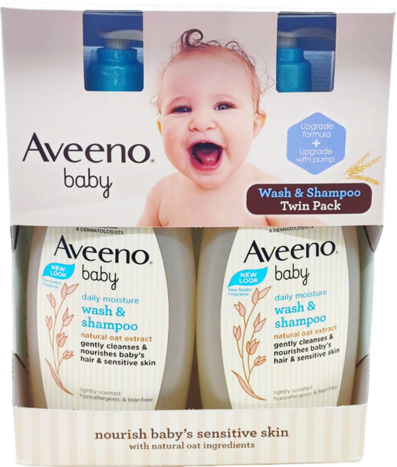 Aveeno baby 嬰兒天然燕麥沐浴洗髮露, 532ml, 2瓶