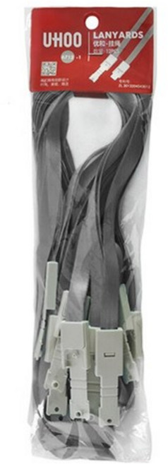 유후 클립형 목걸이 끈 6712_1, GrayColor, 120개
