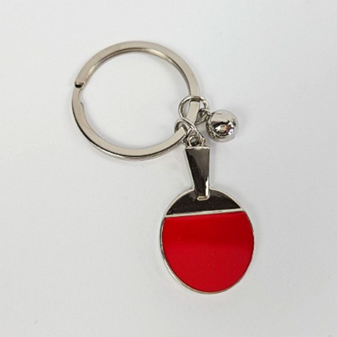 실버 탁구 채 키링 2개, 1세트