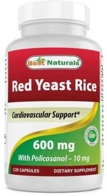 베스트 내추럴스 홍국 쌀 추출물 600mg 120정 폴리코사놀 함유, 1개 - 쿠팡
